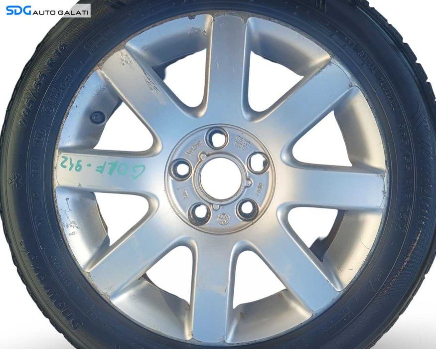 Set 4 Jante Janta Roata Roti Aluminiu 205 55 16 R16 Audi A3 8P 2004 - 2013 (1K0601025R 6.5JX16H2 ET50) [JNT0030]