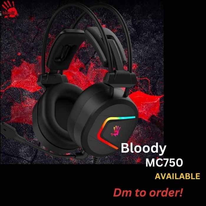 Bloody mc750 СКИДКА RGB/ANC Проводные Наушники/Гарнитура USB