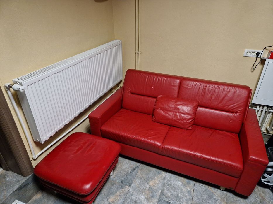 Canapea extensibila din piele naturala sedda