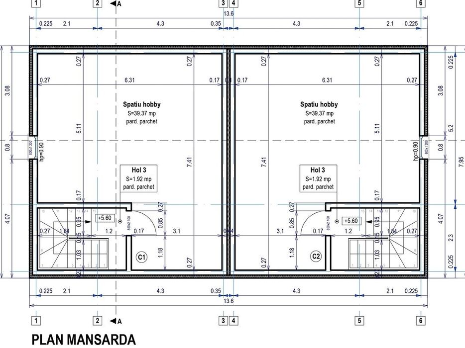 Casa tip duplex P+E+M, 139mp utili, teren 240mp, Izvor