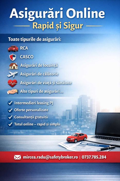 Asigurari ONLINE - Safety  Broker - RCA CASCO LOCUINTE
