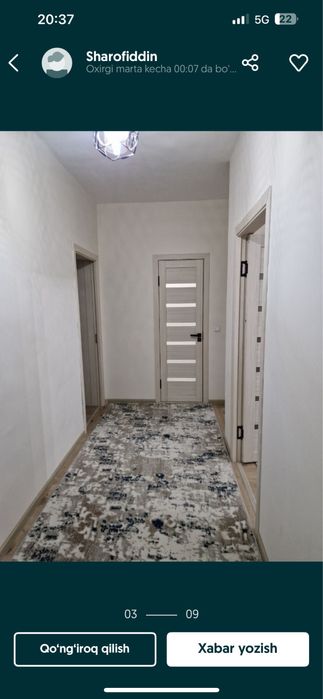 Sergile choshtepa metro kvartira sotiladi 7-etaj 53000$