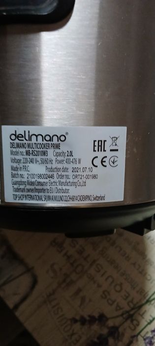 Delimano Multicooker 2L
