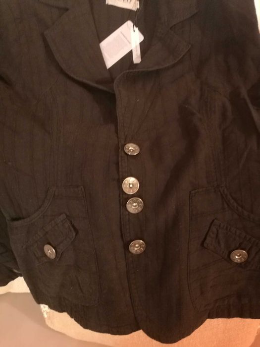 Sacou negru bumbac (L)