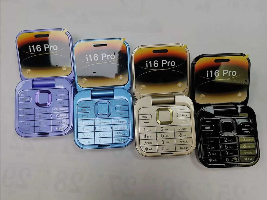 НОВА ЦЕНА55лв!Отново наличен Мини сгъваем телефон i16pro TOP Цена