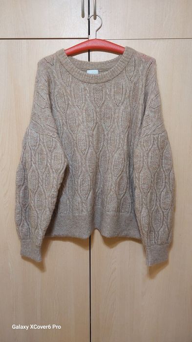 Пуловер RAN . размер XL/2XL 34%kid mohair, 34% вълна.