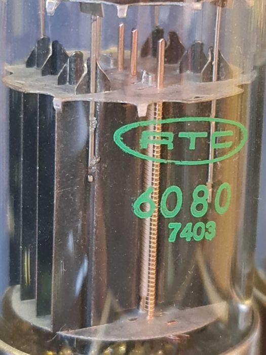 4 бр. NOS Радио Лампи RTC6080, Vacuum Tube 6080, Hi-Fi Аудио Усилвател