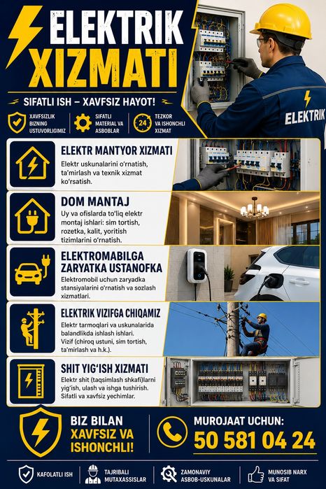 Elektrik xizmati 24/7