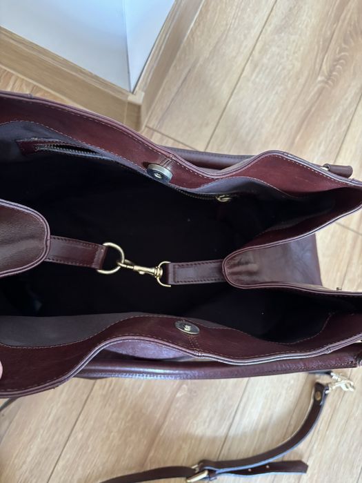 Чанта Massimo Dutti естествена кожа