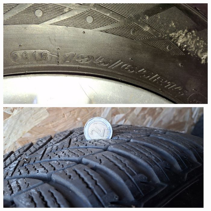 Гуми с железни джанти 195 × 65 × 15