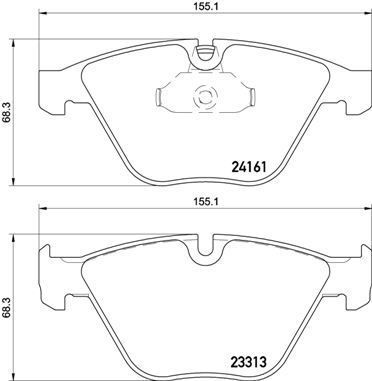 Placute frana fata Bmw Seria 3 (E90), 02.2004-12.2011, marca SRLine S70-0587