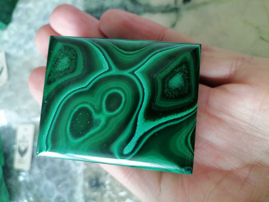 Cutiuta malachit natural pentru bijuterii