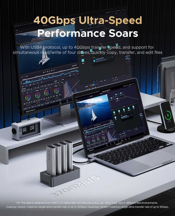 Док-Станция и офлайн дупликатор для M.2 SSD Nvme Orico IT48N-C