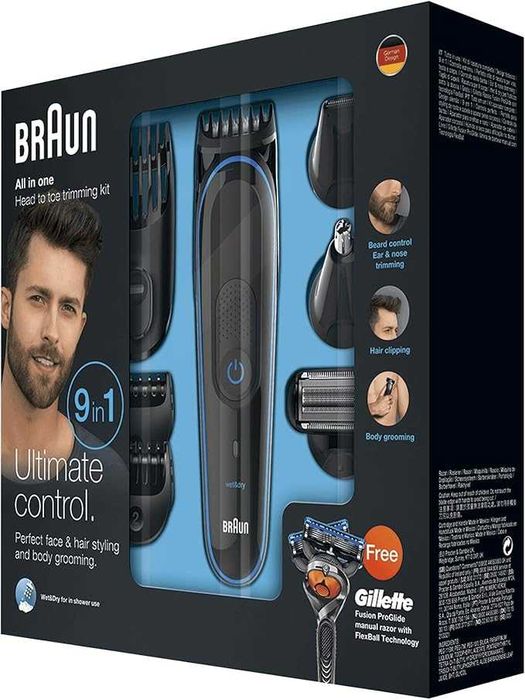 Тример за брада Braun Multigroomer 9-in-1 MGK3080 Безжичен