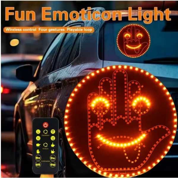 LED табела за автомобил Automat, Светеща ръка, Емоджи