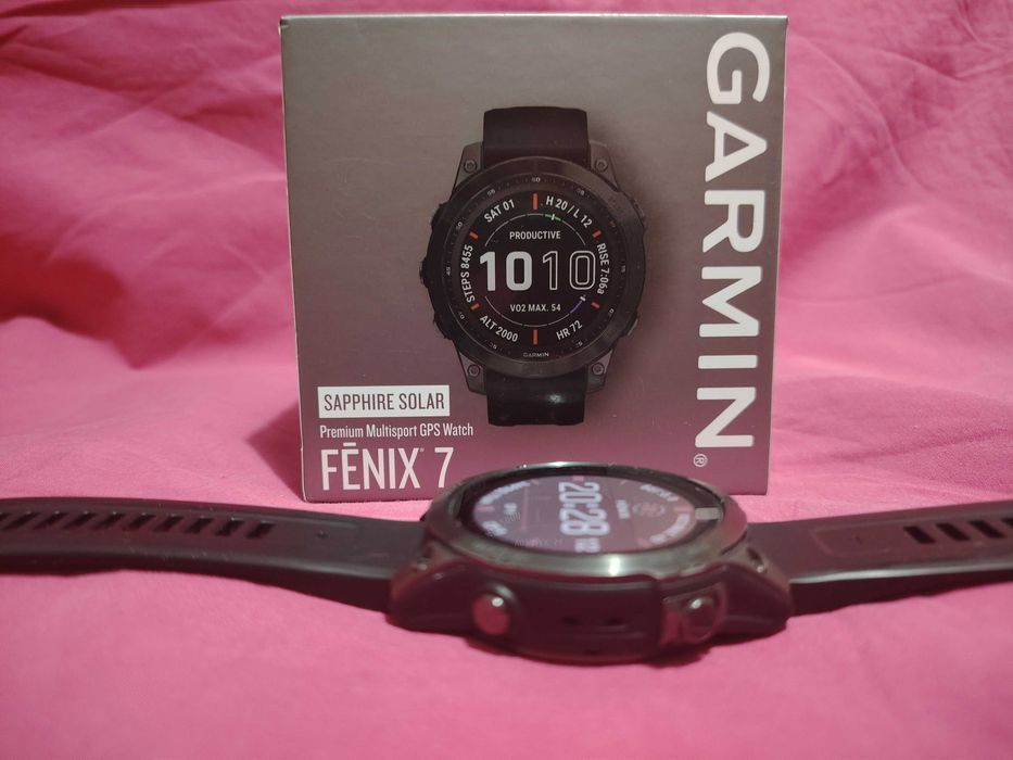 Garmin Fenix 7 Sapphire Solar Titanium (47mm) + коробка