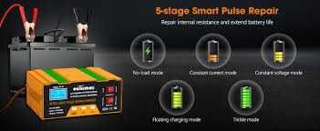 Redresor Inteligent 12-24V,  baterii litiu, calciu, AGM și baterii GEL