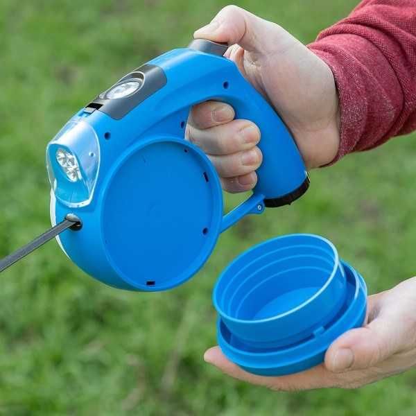 Lesa caini, cu lanterna, compartiment pungi, hrana si apa, ceas