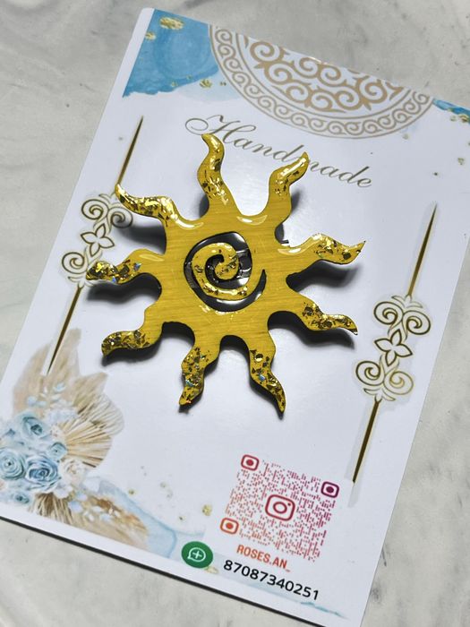 Этно брошь ручная работа