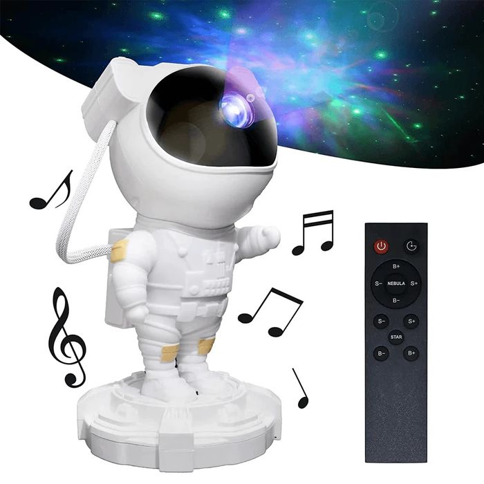 Astronaut cu jocuri de lumini si plus boxa