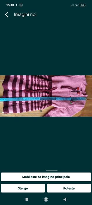 Rochita si basca din lana, crosetate manual