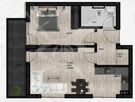 Двустаен апартамент в кв. Кючук Париж 361-12179