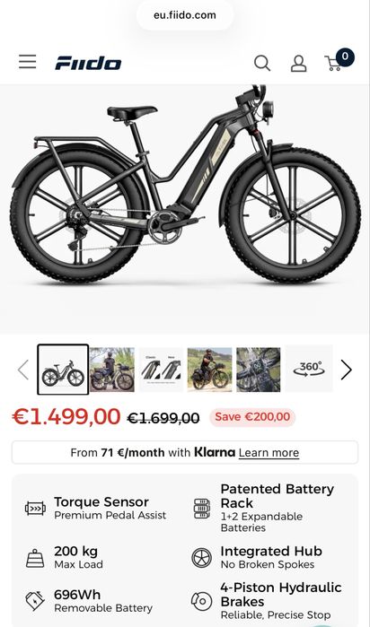 Bicicleta electrica Fiido Titan