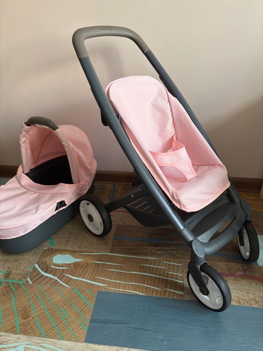 Количка за кукли 3 в 1 Smoby - Maxi Cosi Quinny, светлорозова
