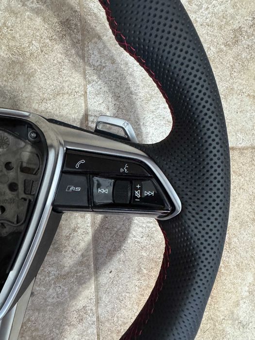 Volan Audi RS Tesit RS6 RS7 C8 Piele Perforata butoane padele RS