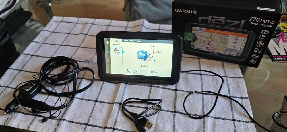 Навигация за камион Garmin Dezl 770 7 инча карти за цяла Европа и Турция пълен комплект