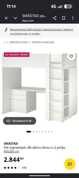 Birou + pat etajat Ikea