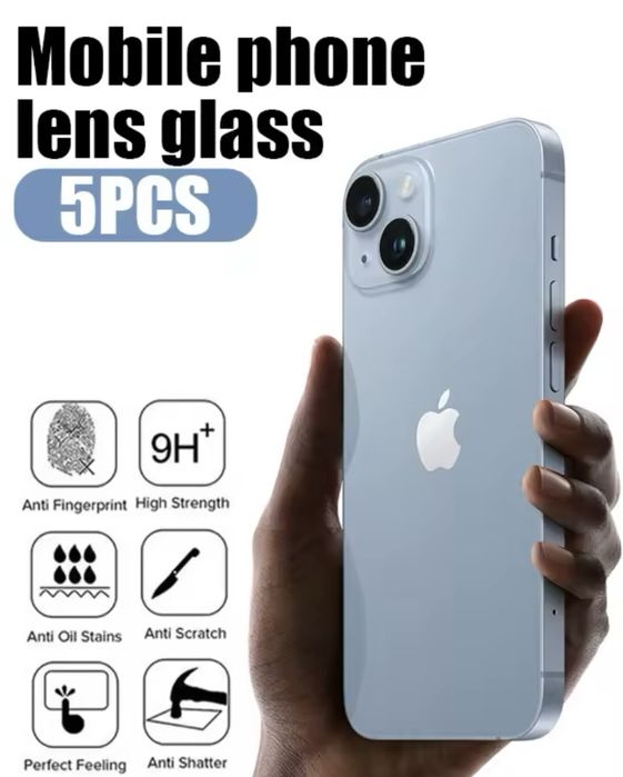  Стъклен/керамичен протектор за дисплей и камери за IPhone 16,15,14,1