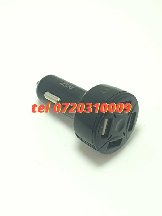 Incarcator Universal Masina Auto 4 Porturi Bricheta Usb Qc Fastcharge
