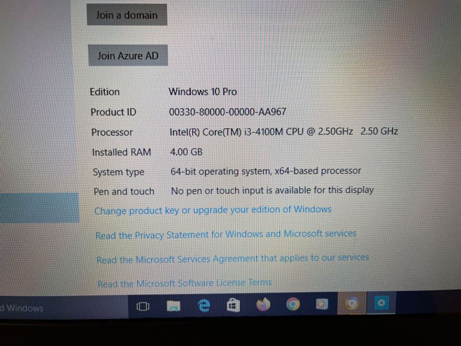 Лаптоп Notebook 17” Intel i3 4 Gb RAM с Windows 10Pro 300 Gb Хард диск