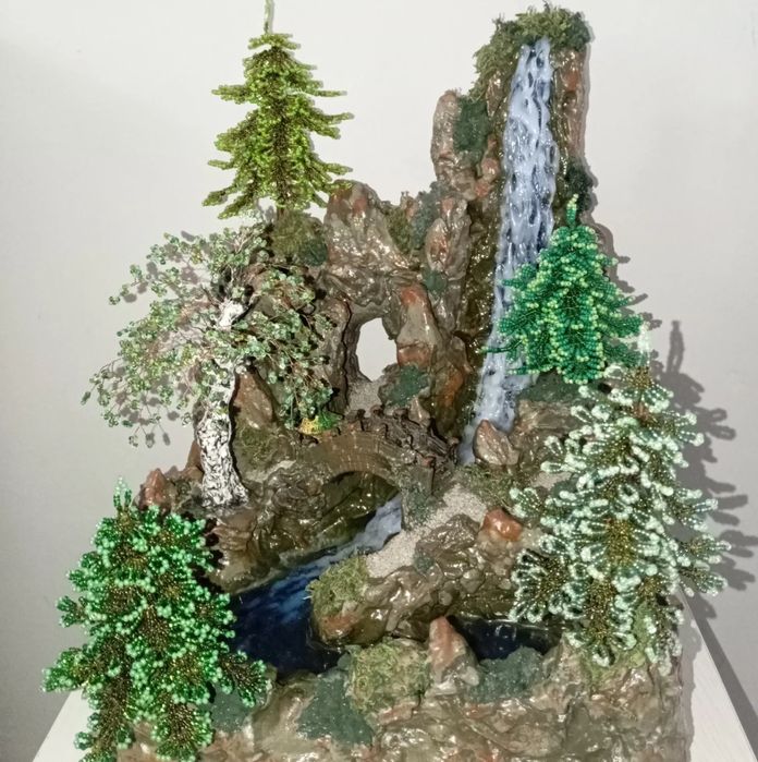 Водопад макет ручная работа