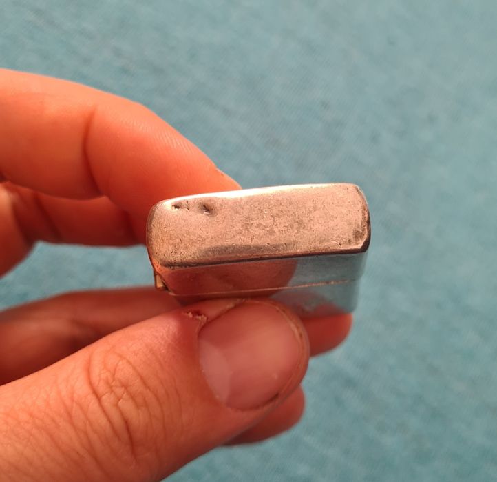 Bricheta Din Argint 950 Japan Veche Pe Benzina Stil Zippo