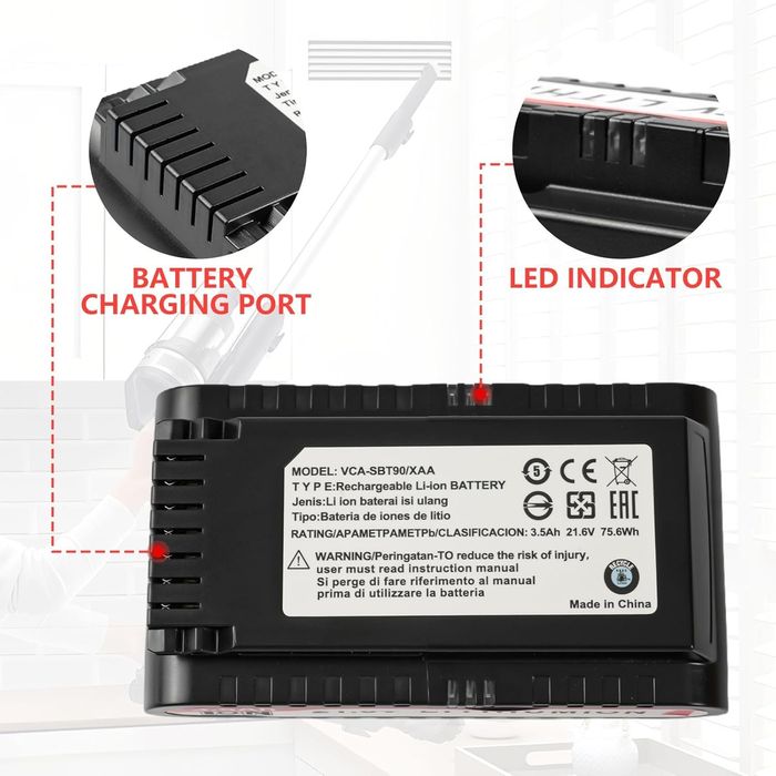 Батерия VCA-SBT90 за Samsung Jet 75/90 21.6V 3500mAh