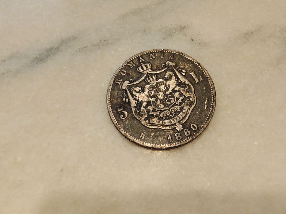 Moneda 5 lei 1880