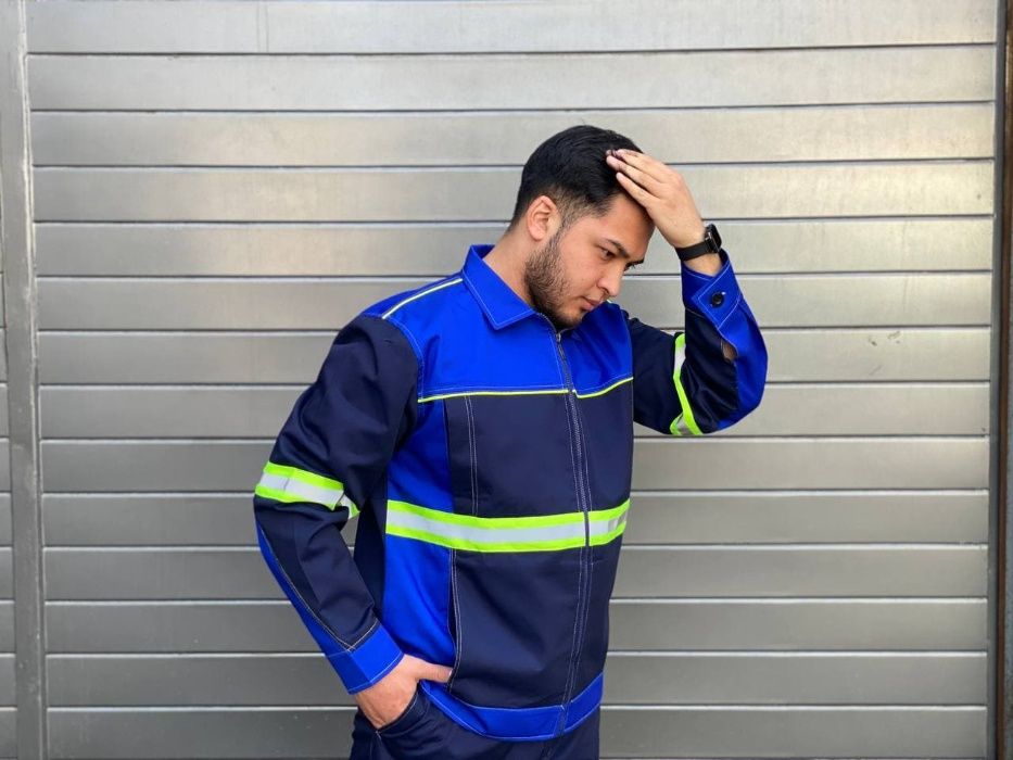 Спецодежда с сигнальной лентой демисезонная для рабочих