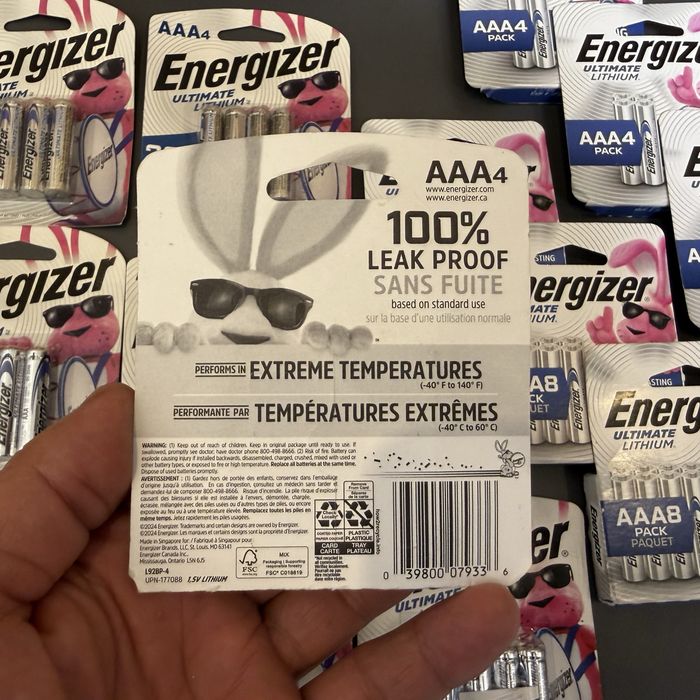 Батарейки (Энерджайзер) Energizer Ultimate Lithium - АА/AAA для GPS