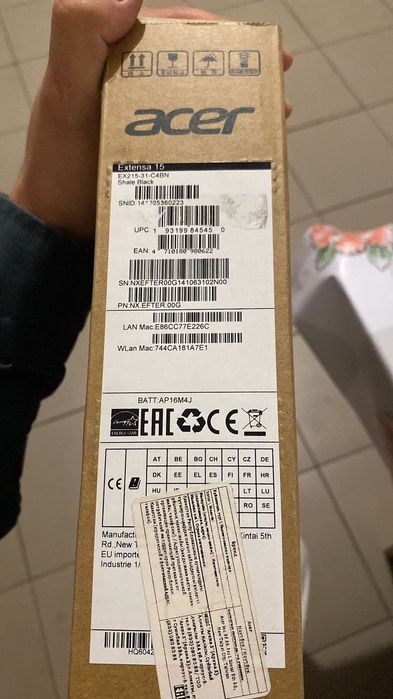 Ноудбук Acer Extensa 15