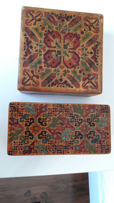 Дървени кутии,ръчна изработка около 1900 г