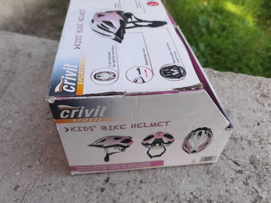 Cască bicicleta ciclism role copii cu lumină spate Crivit 49-54 cm