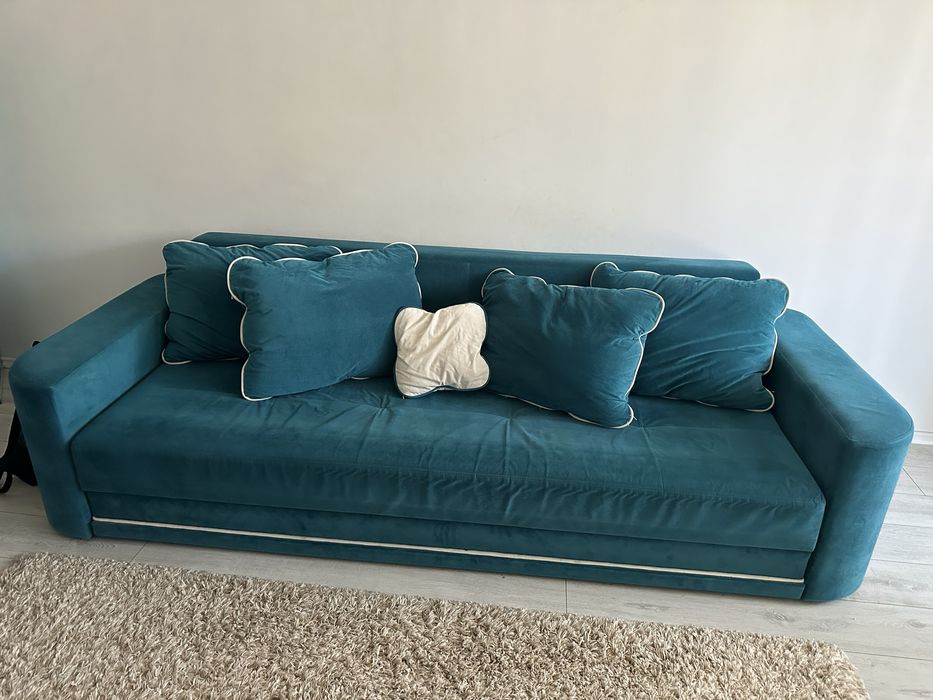 Canapea extensibila turcoaz