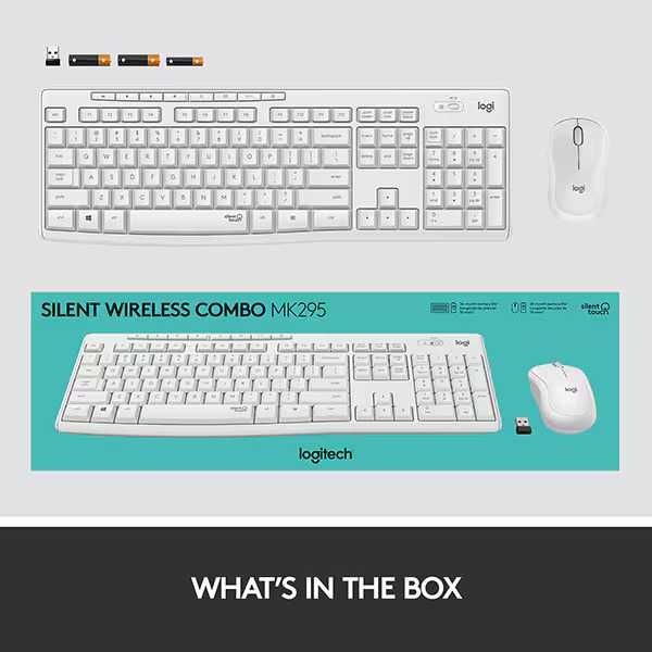 Kit Tastatura si Mouse Wireless LOGITECH MK295 Silent Alb Nou Sigilat Garantie