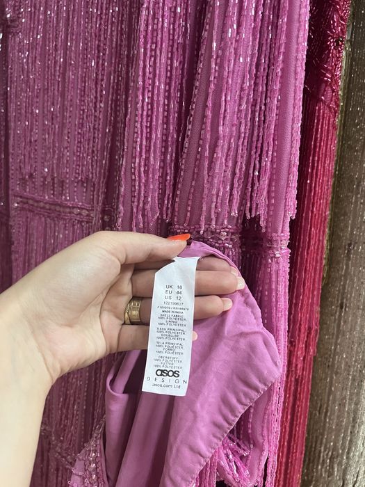 Rochie cu franjuri de sticla