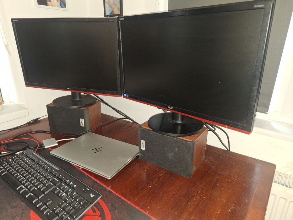 2 x Monitor Gaming LED TN AOC 24", Wide, FHD, HDMI, DisplayPort, 75Hz,