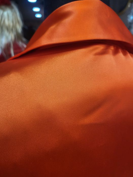 Cămașă satin portocaliu mas L noua