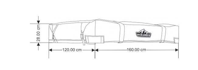 Cort plafon auto Overlander Adventure 2.0, 160 cm, cu sky roof