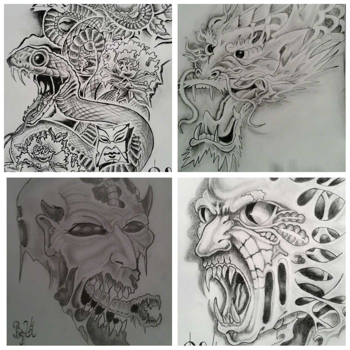 Графики ръчно рисувани формат А4